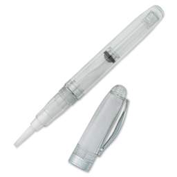 Noodler's Ink Ahab Brush Pen - Clear, pen and cap