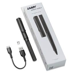 Lamy Safari Note+ Stylus Pen - Black Matte, contents laid outside of the packaging