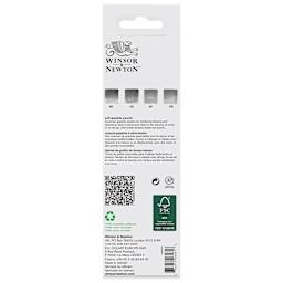 Winsor & Newton Studio Collection Graphite Pencils - Set of 4 with Eraser, back of the packaging