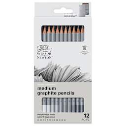 Winsor & Newton Studio Collection Graphite Pencils - Set of 12, Medium, front of the packaging