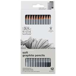 Winsor & Newton Studio Collection Graphite Pencils - Set of 12, Soft, front of the packaging