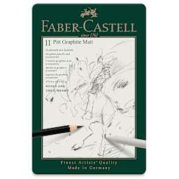 Faber-Castell Pitt Graphite Matte Pencils - Set of 11, packaging