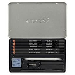 Lyra Rembrandt Charcoal Set, contents shown