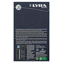 Lyra Rembrandt Charcoal Set, back of the packaging