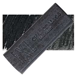 Derwent Charcoal XL Block - Blue Black, swatch and block