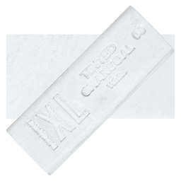 Derwent Tinted Charcoal XL Block - White, swatch and block