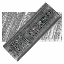Derwent Watersoluble Graphite XL Block - Onyx Medium, swatch and block