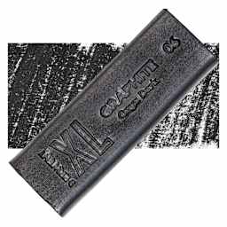 Derwent Watersoluble Graphite XL Block - Onyx Dark, swatch and block