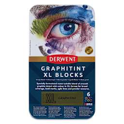 Derwent Graphitint XL Blocks - Assorted, Set of 6, front of the packaging