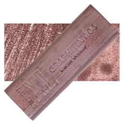 Derwent Graphitint XL Block - Burnt Umber, swatch and block