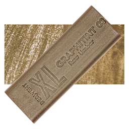 Derwent Graphitint XL Block - Raw Umber, swatch and block