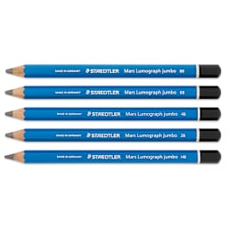 Staedtler Mars Lumograph Jumbo Pencils - Set of 5, contents