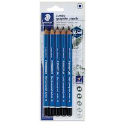 Staedtler Mars Lumograph Jumbo Pencils - Set of 5, front of packaging