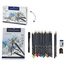 Faber-Castell Goldfaber Color Pencil Gift Set - Package shown with components
