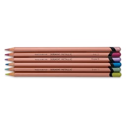 Derwent Professional Metallic Colored Pencils - Bright Colors, Set of 6
