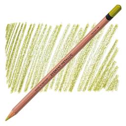 Derwent Professional Metallic Colored Pencil - Yellow pencil and swatch