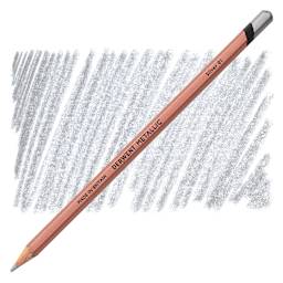 Derwent Professional Metallic Colored Pencil - Silver pencil and swatch