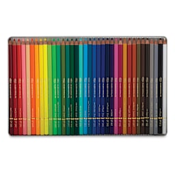 Holbein Artists' Colored Pencils - Assorted Tones, Set of 36, Tin Box