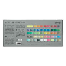 Holbein Artists' Colored Pencils - Basic Tones, Set of 50, Cardboard Box (back of package)