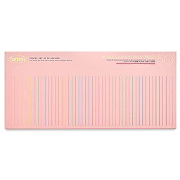 Holbein Artists' Colored Pencils - Pastel Tones, Set of 50, Cardboard Box (front of package)