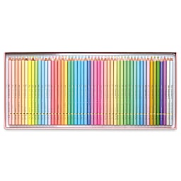 Holbein Artists' Colored Pencils - Pastel Tones, Set of 50, Cardboard Box
