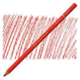 Holbein Artists' Colored Pencil - Scarlet, OP044 pencil and swatch