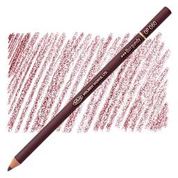 Holbein Artists' Colored Pencil - Burgundy, OP080 pencil and swatch