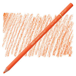 Holbein Artists' Colored Pencil - Tiger Lily, OP047 pencil and swatch