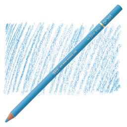 Holbein Artists' Colored Pencil - Saxe Blue, OP395 pencil and swatch