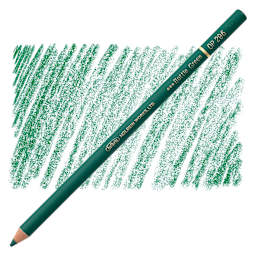 Holbein Artists' Colored Pencil - Bottle Green, OP296 pencil and swatch