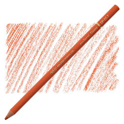 Holbein Artists' Colored Pencil - Burnt Sienna, OP057 pencil and swatch