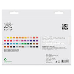 Winsor & Newton Studio Collection Colored Pencils - Set of 48, back of the packaging