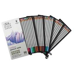 Winsor & Newton Studio Collection Colored Pencils - Set of 50, pencil fanned out