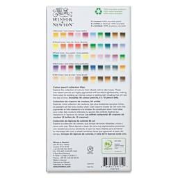 Winsor & Newton Studio Collection Colored Pencils - Set of 50, back of the packaging