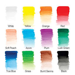 Winsor & Newton Studio Collection Watercolor Pencils - Set of 12 (example of colors included in the set)