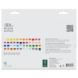 Winsor & Newton Studio Collection Watercolor Pencils - Set of 48, back of the packaging