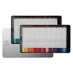 Winsor & Newton Studio Collection Watercolor Pencils - Set of 72, contents laid out