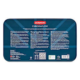 Derwent Chromaflow Colored Pencil - Set of 100, back of the packaging