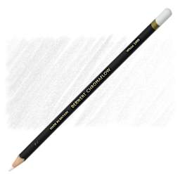 Derwent Chromaflow Colored Pencil - White, swatch and block