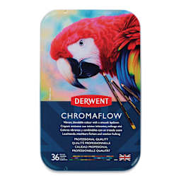 Derwent Chromaflow Colored Pencils - Set of 36, front of the packaging