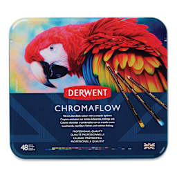 Derwent Chromaflow Colored Pencils - Set of 48, front of the packaging