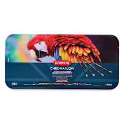 Derwent Chromaflow Colored Pencil - Set of 150, front of the packaging