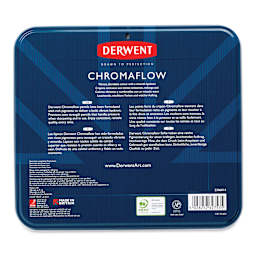 Derwent Chromaflow Colored Pencils - Set of 72 (back of the tin)