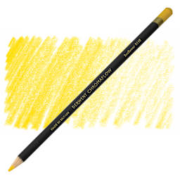 Derwent Chromaflow Colored Pencil - Sunflower, swatch and block