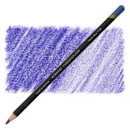 Derwent Chromaflow Colored Pencil - Violet Blue, swatch and block