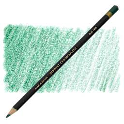 Derwent Chromaflow Colored Pencil - Basil, swatch and pencil