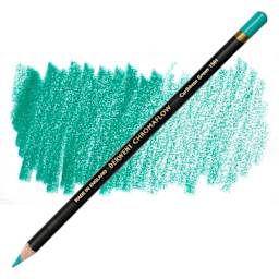 Derwent Chromaflow Colored Pencil - Caribbean Green, swatch and pencil