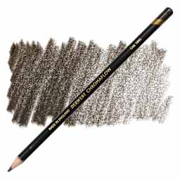 Derwent Chromaflow Colored Pencil - Oak, swatch and pencil