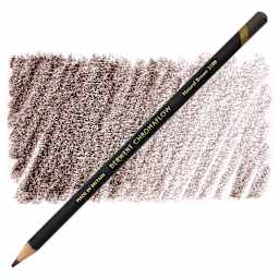 Derwent Chromaflow Colored Pencil - Natural Brown, swatch and block