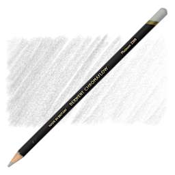 Derwent Chromaflow Colored Pencil - Platinum, swatch and block
